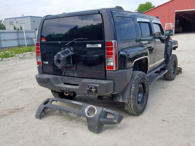 5GTDN13E878122853 - 2007 HUMMER H3 BLACK photo 4