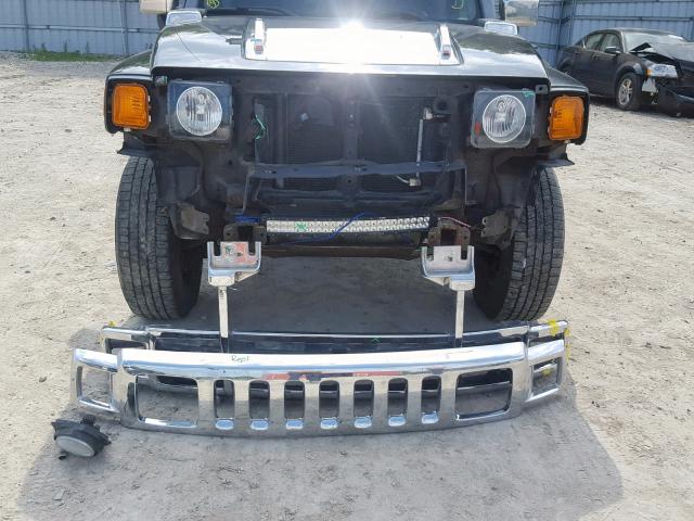 5GTDN13E878122853 - 2007 HUMMER H3 BLACK photo 9