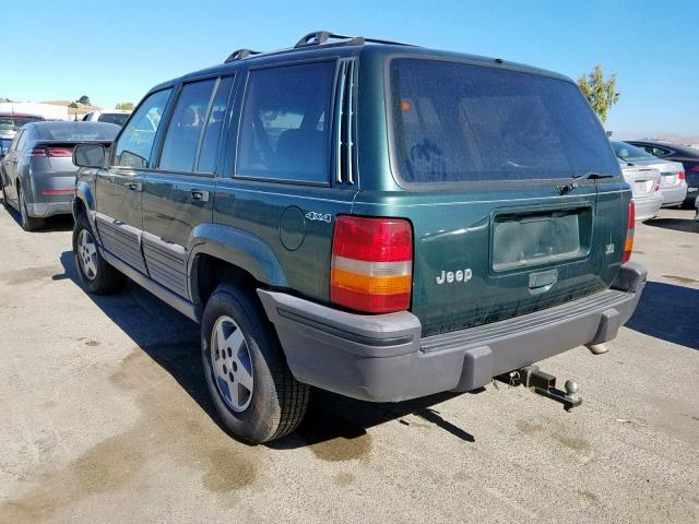 1J4GZ58Y6RC265345 - 1994 JEEP GRAND CHER GREEN photo 3