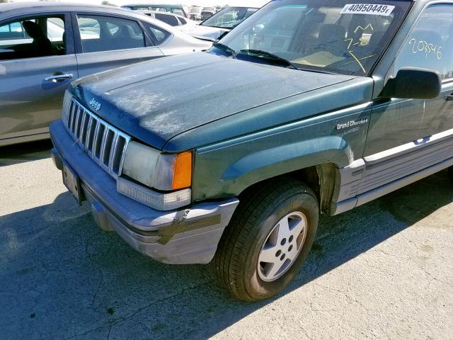 1J4GZ58Y6RC265345 - 1994 JEEP GRAND CHER GREEN photo 9