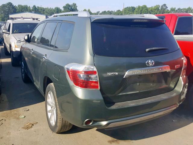 JTEEW41A682007954 - 2008 TOYOTA HIGHLANDER GREEN photo 3