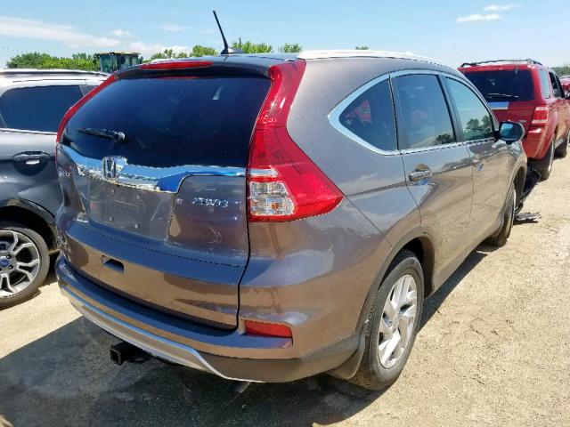 5J6RM4H78GL081515 - 2016 HONDA CR-V EXL GRAY photo 4