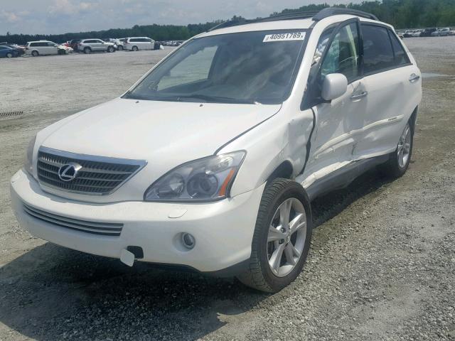 JTJGW31U582851028 - 2008 LEXUS RX 400H WHITE photo 2