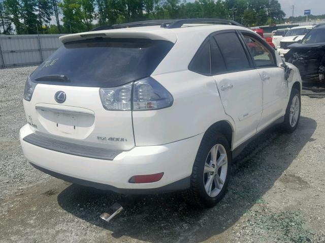 JTJGW31U582851028 - 2008 LEXUS RX 400H WHITE photo 4