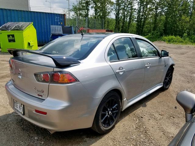 JA32U2FU4HU607086 - 2017 MITSUBISHI LANCER ES SILVER photo 4