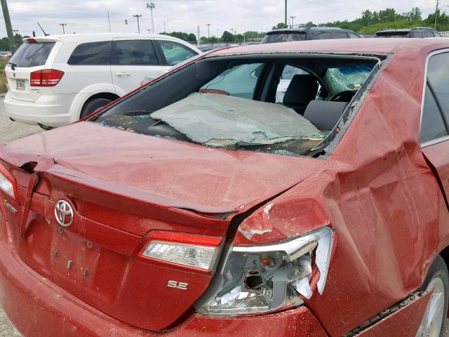 4T1BF1FKXCU542558 - 2012 TOYOTA CAMRY BASE RED photo 9