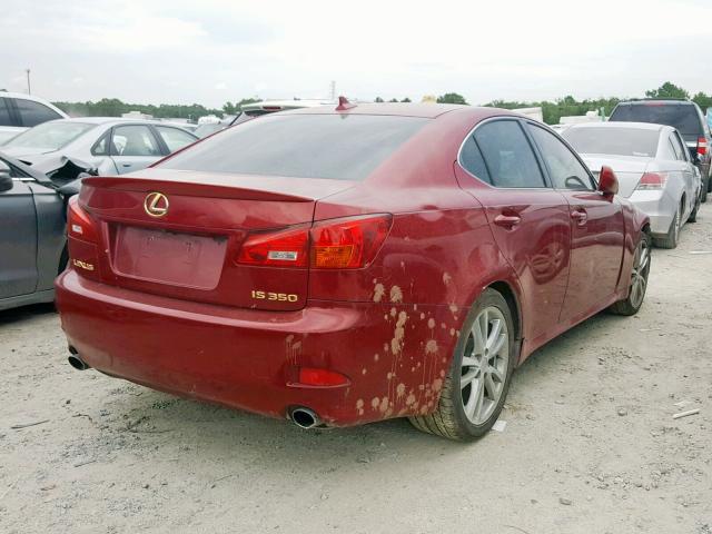 JTHBE262275014881 - 2007 LEXUS IS 350 RED photo 4