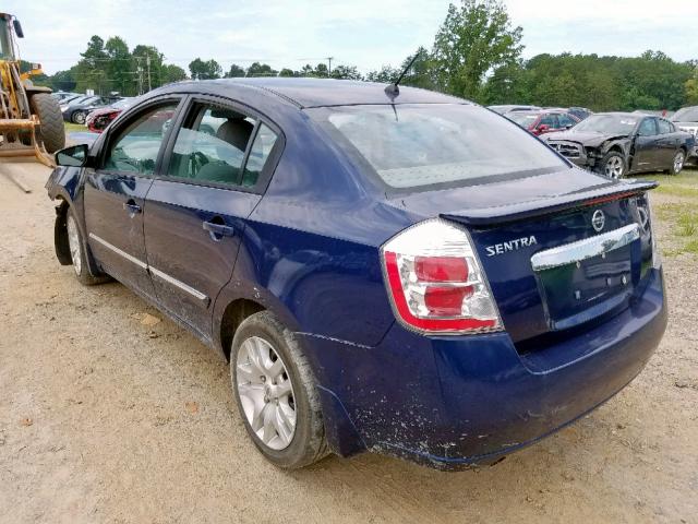 3N1AB6AP7BL698502 - 2011 NISSAN SENTRA 2.0 BLUE photo 3