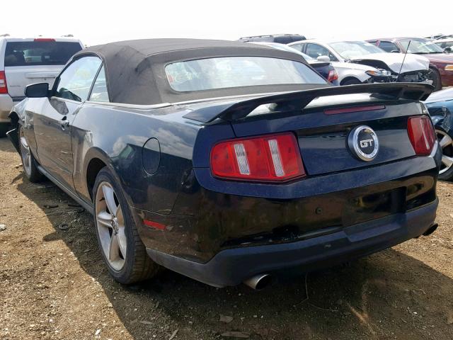 1ZVBP8FH7A5144016 - 2010 FORD MUSTANG GT BLACK photo 3