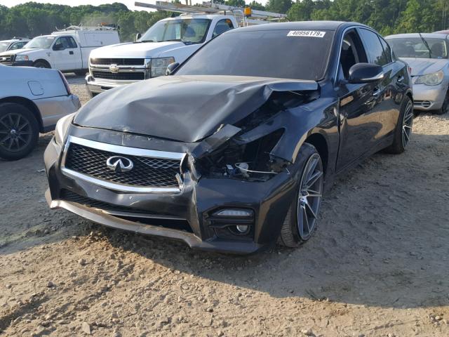 JN1AV7AR4EM700473 - 2014 INFINITI Q50 HYBRID BLACK photo 2