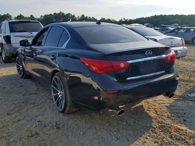 JN1AV7AR4EM700473 - 2014 INFINITI Q50 HYBRID BLACK photo 3