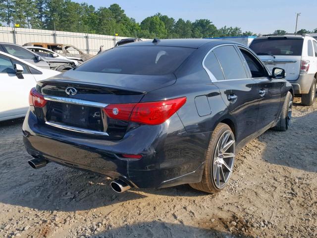 JN1AV7AR4EM700473 - 2014 INFINITI Q50 HYBRID BLACK photo 4