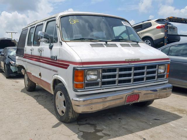 2B6GB11X3KK368799 - 1989 DODGE RAM VAN B1 WHITE photo 1