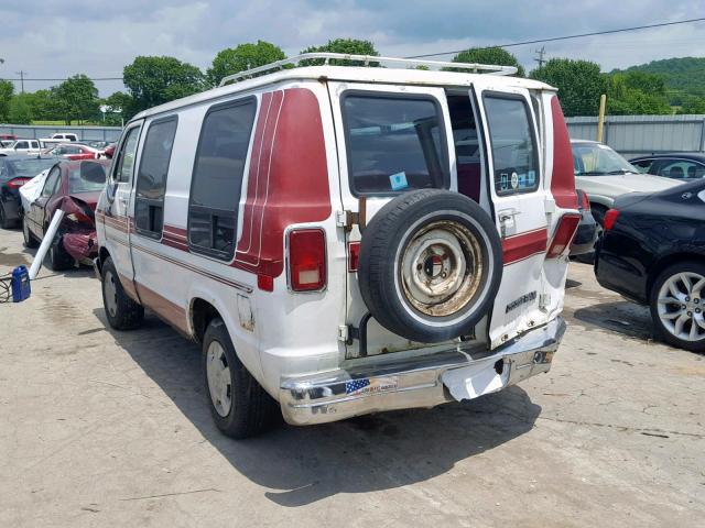 2B6GB11X3KK368799 - 1989 DODGE RAM VAN B1 WHITE photo 3