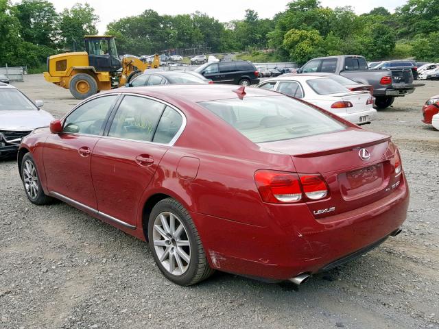 JTHCE96S670009385 - 2007 LEXUS GS 350 RED photo 3