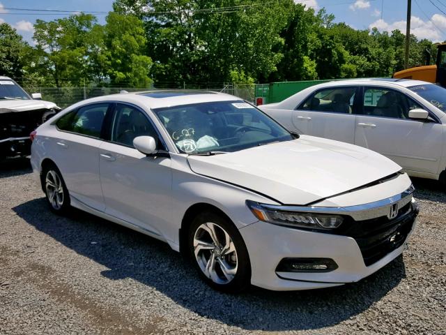 1HGCV1F50JA176647 - 2018 HONDA ACCORD EXL WHITE photo 1