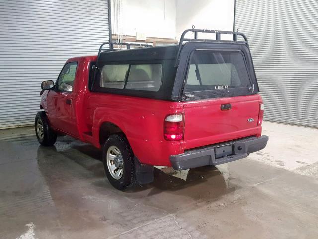 1FTYR10DX3PB76843 - 2003 FORD RANGER RED photo 3