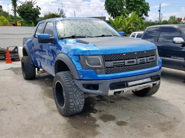 1FTFW1R62DFD37990 - 2013 FORD F150 SVT R BLUE photo 1