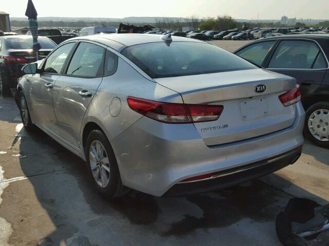 5XXGT4L35GG094937 - 2016 KIA OPTIMA SILVER photo 3