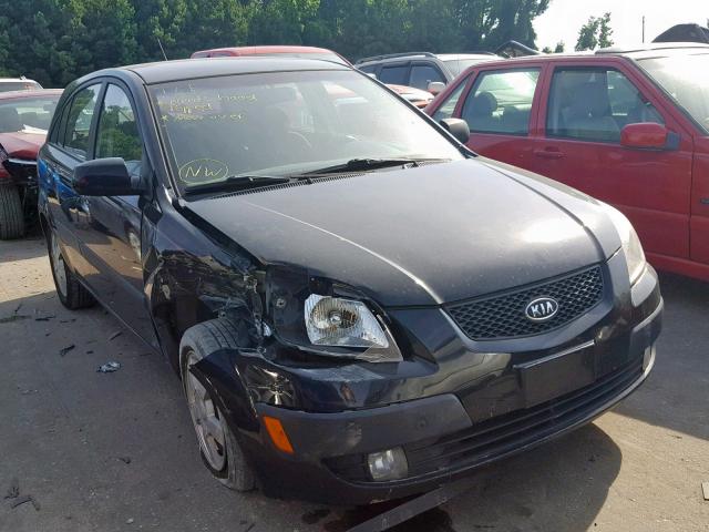 KNADE163866068897 - 2006 KIA RIO 5 BLACK photo 1