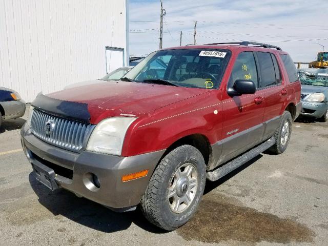 4M2ZU86E32ZJ23958 - 2002 MERCURY MOUNTAINEE MAROON photo 2