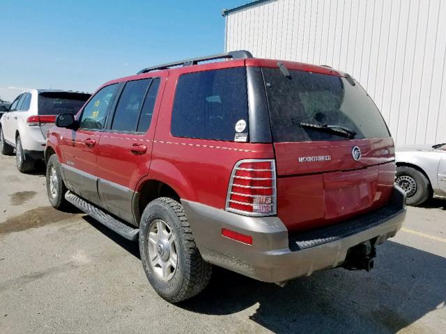 4M2ZU86E32ZJ23958 - 2002 MERCURY MOUNTAINEE MAROON photo 3