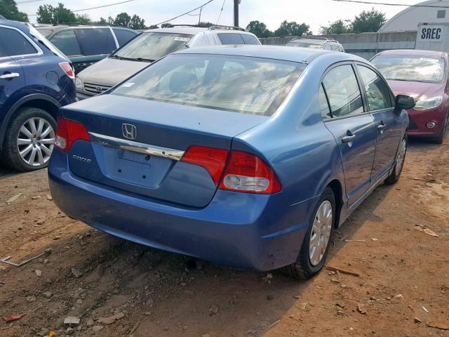 2HGFA15389H509229 - 2009 HONDA CIVIC VP BLUE photo 4