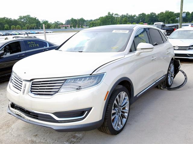 2LMTJ6LR4GBL22026 - 2016 LINCOLN MKX RESERV CREAM photo 2