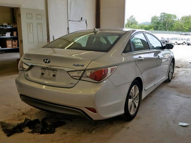 KMHEC4A41DA096481 - 2013 HYUNDAI SONATA HYB SILVER photo 4