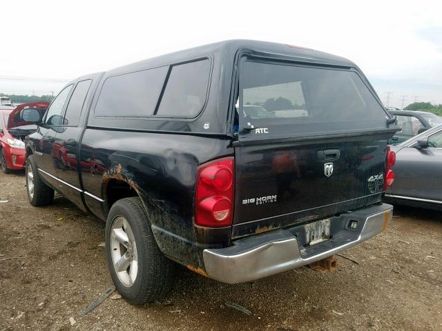 1D7HU182X7J589328 - 2007 DODGE RAM 1500 S BLACK photo 3