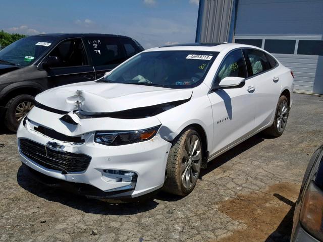 1G1ZE5SX4JF259534 - 2018 CHEVROLET MALIBU PRE WHITE photo 2