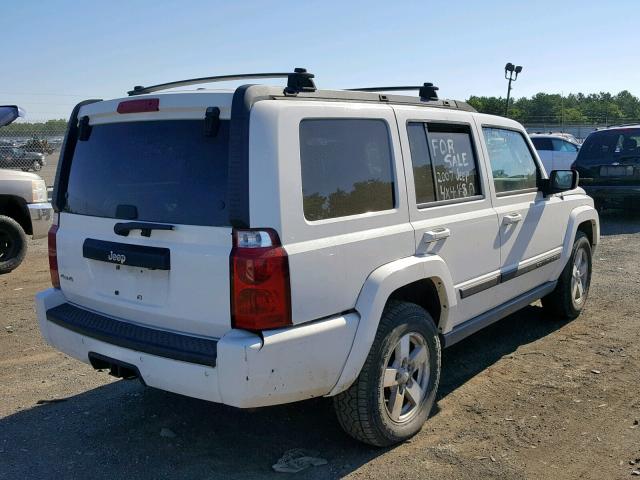 1J8HG48N87C573803 - 2007 JEEP COMMANDER WHITE photo 4