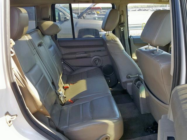 1J8HG48N87C573803 - 2007 JEEP COMMANDER WHITE photo 6
