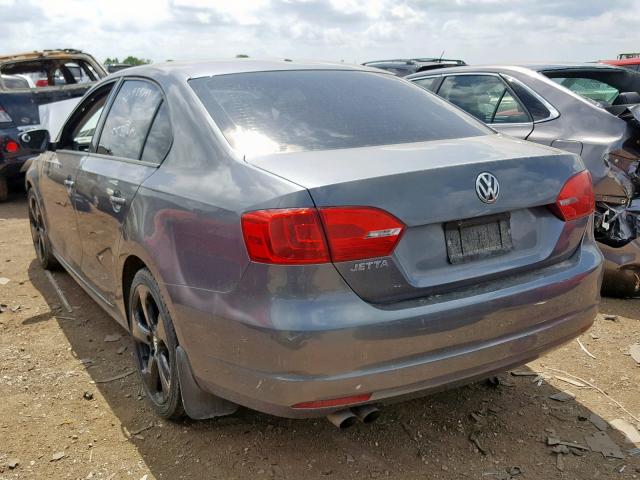 3VW1K7AJ6CM354036 - 2012 VOLKSWAGEN JETTA BASE GRAY photo 3
