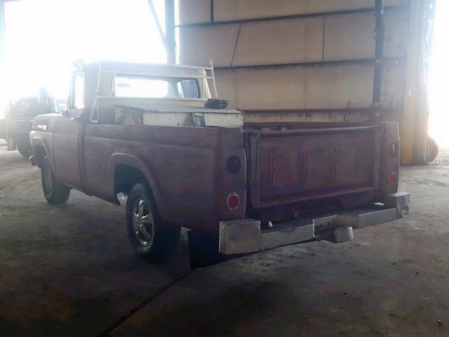 F10C0R11394 - 1960 FORD F100 BROWN photo 3