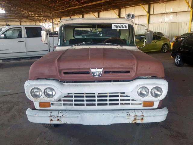 F10C0R11394 - 1960 FORD F100 BROWN photo 9