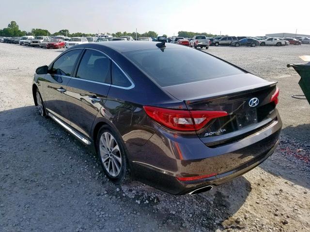 5NPE34AF1FH150105 - 2015 HYUNDAI SONATA SPO BLACK photo 3