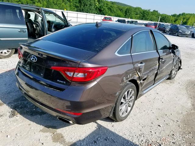 5NPE34AF1FH150105 - 2015 HYUNDAI SONATA SPO BLACK photo 4