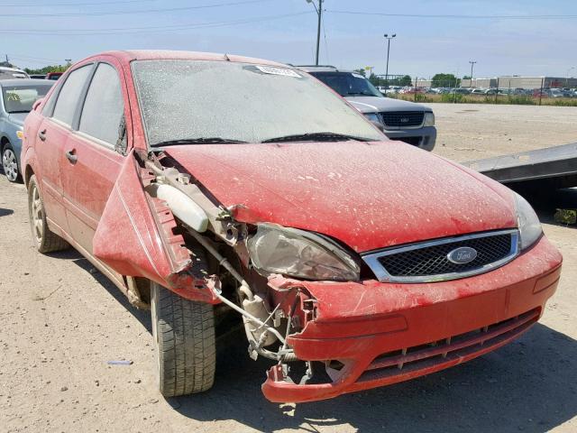 1FAFP34N76W134948 - 2006 FORD FOCUS ZX4 RED photo 1