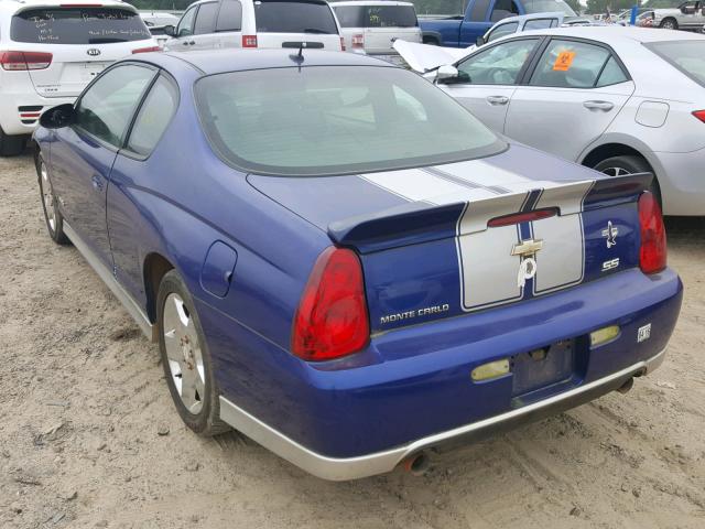 2G1WL15C779323416 - 2007 CHEVROLET MONTE CARL BLUE photo 3