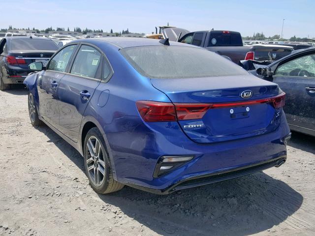 3KPF34AD5KE050610 - 2019 KIA FORTE GT L BLUE photo 3