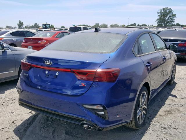 3KPF34AD5KE050610 - 2019 KIA FORTE GT L BLUE photo 4