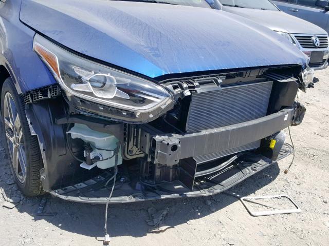 3KPF34AD5KE050610 - 2019 KIA FORTE GT L BLUE photo 9