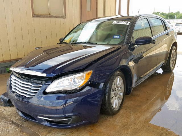 1C3CCBAGXEN137490 - 2014 CHRYSLER 200 LX BLUE photo 2