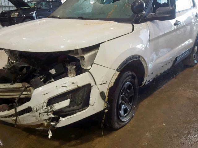 1FM5K8AR0HGC24640 - 2017 FORD EXPLORER P WHITE photo 9