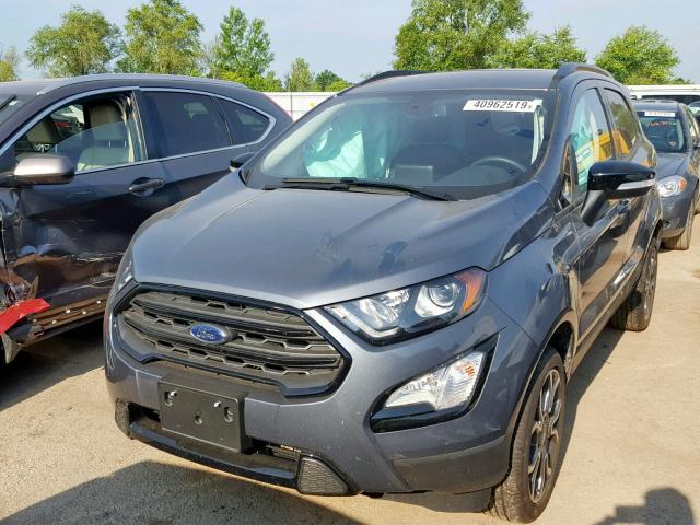 MAJ6S3JL8KC254397 - 2019 FORD ECOSPORT S GRAY photo 2