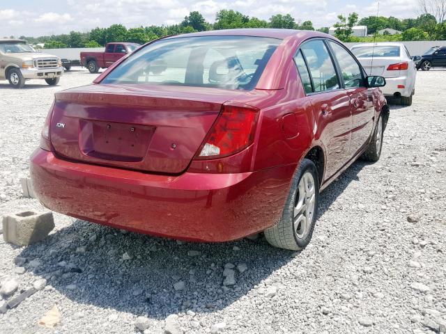 1G8AL52F84Z144756 - 2004 SATURN ION LEVEL BURGUNDY photo 4