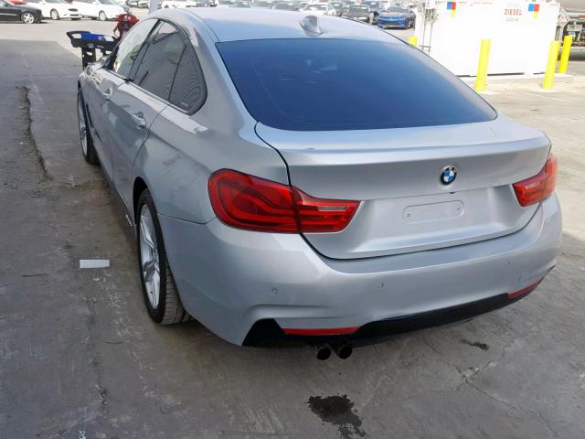 WBA4J1C56JBG76695 - 2018 BMW 430I GRAN SILVER photo 3