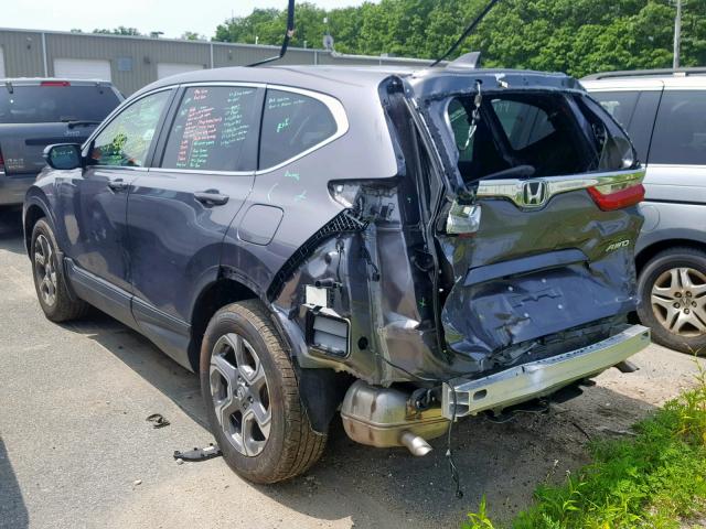 7FARW2H81JE092805 - 2018 HONDA CR-V EXL GRAY photo 3