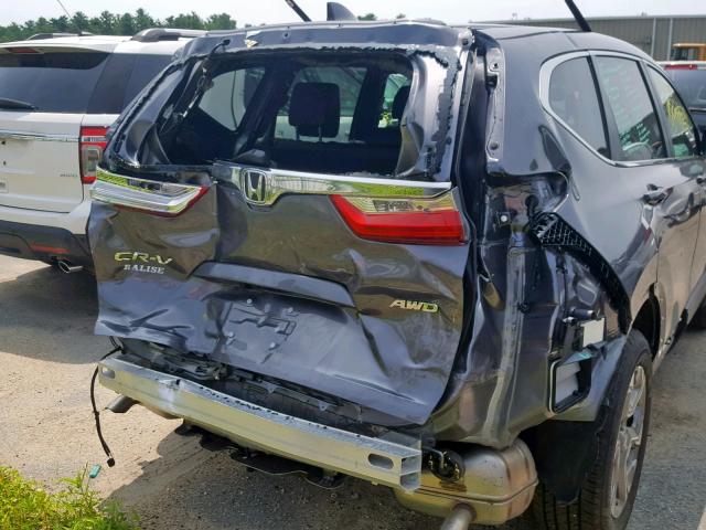 7FARW2H81JE092805 - 2018 HONDA CR-V EXL GRAY photo 9